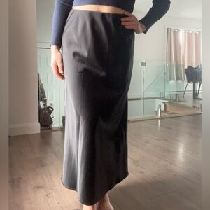 Promod Classic Satin Black Maxi Skirt